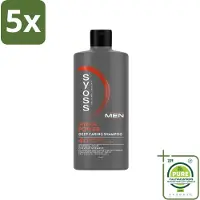 Syoss 5 x - Men Power - Shampoo - Langdurige Styling - 440ml - Grootverpakking - Vaatwasstrips - Mannelijk Haarverzorging - Krachtig Haar - Haar Stimulatie - Cafeïne Shampoo - Gezonde Haargroei