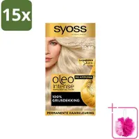 Syoss 15 x - Oleo Intense 10-50 - Haarverf - Permanente Haarkleuring - Licht Asblond - Langdurige Kleur - Bulkverpakking - Haarkleur - Douchemop - Haarkleuren