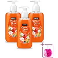Sence 3 x – Handzeep – Splash To Bloom Peach – 500 ml - Bulkverpakking - Handzeep - Douchemop - Perzikgeur
