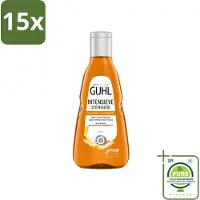 Guhl 15 x - Shampoo - Intensieve Stevigheid - 250 ml - Grootverpakking - Vaatwasstrips - Haarversterking - Volume - Stevigheid - Bierextract - Krachtig Haar