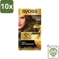 Syoss 10 x - Oleo Intense 6-10 - Haarverf - Permanente Haarkleuring - Donkerblond - Langdurige Kleur - Wasstrips - Haarverf - Haarkleuring - Donkerblond - Permanente Haarkleuring - Zonder Ammoniak