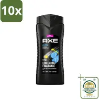 Axe 10 x XL - 3-in-1 Douchegel - Alaska - Ocean Air & Bergamot - 12hrs Long Lasting Scent - 400 ml - Wasstrips - Douchegel - Oceaanlucht - Bergamot - Frisheid - 3-in-1