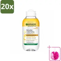 Garnier 20 x - Micellair Reinigingswater - Olie - 100 ml - Bulkverpakking - Make-up verwijderen - Douchemop - Micellair reinigingswater