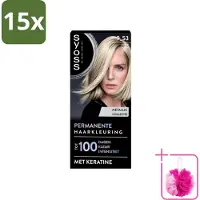 Syoss 15 x - Coloration 9-53 Silver Blush - Haarverf - Grijsdekking - Vermindert Haarbreuk - Bulkverpakking - Haarkleur - Douchemop - Permanente haarkleuring