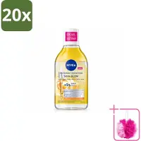 Nivea 20 x - Micellair Water - Serum Verrijkt Stralend - Verwijdert Waterbestendige Make-up - 400 ml - Bulkverpakking - Micellair water - Douchemop - Reinigen