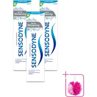 Sensodyne 3 x - Tandpasta - Gentle Whitening - Milde Reiniging - 75 ml - Bulkverpakking - Gevoelige tanden - Douchemop - Tandpasta