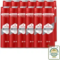 Old Spice 12 x - Original - Douchegel 3-in-1 - Reinigt, Verfrist & Verzorgt - 400 ml - Wasstrips - Douchegel - 3-in-1 - Reinigen - Verfrissen - Verzorgen