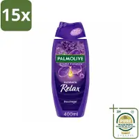 Palmolive 15 x - Aroma Essences Ultimate Relax - Douchegel - Ontspannende Geur - 400 ml - Wasstrips - Douchegel - Ontspannende Geur - Lavendel - Natuurlijke Geur - Huid Verzorging