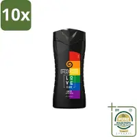 Axe 10 x – Bodywash – Unite Love Is Love – 250 ml - Wasstrips - Douchegel - Africa - Frisheid - Schuim - Reiniging