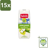 Tahiti 15 x – Douchegel – Exotische Tuin Jasmijn & Limoen - 315 ml - Grootverpakking - Vaatwasstrips - Douchegel - Jasmijn - Limoen - Exotisch - Geur