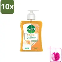 Dettol 10 x - Handzeep - Nourish - Honing & Vanille - 250 ml - Bulkverpakking - Handzeep - Douchemop - Antibacteriële handzeep