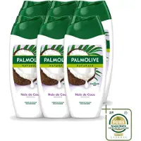 Palmolive 6 x Naturals - Douchecrème - Kokosnoot - 250 ml - Wasstrips - Douchegel Kokos - Douchecrème Kokos - Kokos Geur - Hydraterende Douchegel - Verzorgende Douchegel