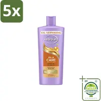 Andrélon 5 x – Shampoo – Oil & Care – 685 ml - Grootverpakking - Vaatwasstrips - Haar Verzorging - Pluisvoorkomen - Arganolie Shampoo - Sheaboter - Droog Haar