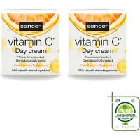 Sence 2 x - Vitamine C - Dagcrème - Stralende Huid - 50 ml - Grootverpakking - Vaatwasstrips - Vitamine C Crème - Stralende Huid - Huidveroudering - Huidverzorging - Dagcrème