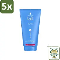 Taft 5 x - Ultra 4 - Styling Gel - Stevige fixatie - 150 ml - Wasstrips - Haargel - Stevige Fixatie - Haartype - Haarkleur - Haartype