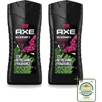 Axe 2 x - 3-in-1 Douchegel - Wild Bergamot & Pink Pepper - 100% Plantaardig - 250 ml - Wasstrips - Douchegel - 3-in-1 - Lichaam - Gezicht - Haar