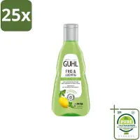 Guhl 25 x - Shampoo - Fris & Luchtig - 250 ml - Grootverpakking - Vaatwasstrips - Fris Haar - Luchtig Haar - Vet Haar - Verfrissend Haar - Talgverwijderend Shampoo