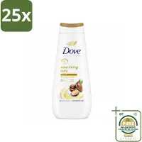 Dove 25 x Douchecrème - Nourishing Care - Arganolie - 400 ml - Wasstrips - Douchegel - Hydraterend - Voedend - Droge Huid - Arganolie