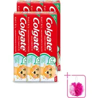 Colgate 6 x - Aardbeismaak - Kindertandpasta - Voor 0 tot 2 jaar oud - 50ml - Bulkverpakking - Baby tandpasta - Douchemop - Kindertandpasta