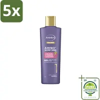 Unilever 5 x – Shampoo – Pro Care Amino+ Glossy Shine – 250 ml - Grootverpakking - Vaatwasstrips - Glans Haar - Zachtheid Haar - Stralend Haar - Gezond Haar - Stug Haar