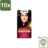 Schwarzkopf 10 x Poly Palette – Haarverf – 45505 Mahoniezwart – 115 ml - Wasstrips - Donker Haar Kleuren - Mahoniezwarte Haarkleur - Warme Mahonietonen - Diepzwarte Haarkleur - Haarkleur Met Reflecties