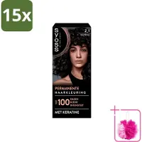 Syoss 15 x - Coloration 2-1 Zwartbruin - Haarverf - Grijsdekking - Vermindert Haarbreuk - Bulkverpakking - Haarkleur - Douchemop - Permanente haarkleuring