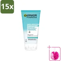 Garnier 15 x - Pure Active - Dagelijkse Scrub - Niacinamide & BHA - Exfolieert & Reinigt Poriën - 150 ml - Bulkverpakking - Exfoliatie - Douchemop - Reinigen