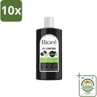 Bioré 10 x – Houtskool Reinigingsgel – Gezichtsreiniger – 200 ml - Wasstrips - Gezichtsreiniger - Houtskool - Diepe Reiniging - Poriën Reinigen - Vet Huid