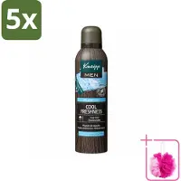 Kneipp 5 x - Douche schuim - Men Cool Freshness - Frisse geur - 200 ml - Bulkverpakking - Douche foam - Douchemop - Munt geur