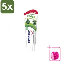 Prodent 5 x – Tandpasta Glazuurbeschermer – Kids 6+ – 75 ml - Bulkverpakking - Glazuurbeschermende tandpasta - Douchemop - Kindertandpasta