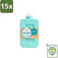 Seepje 15 x - Handzeep - Eucalyptus met Rozemarijn - 300 ml - Antiseptische Geur - Grootverpakking - Vaatwasstrips - Handzeep - Eucalyptus - Rozemarijn - Natuurlijke Handzeep - Antiseptische Handzeep