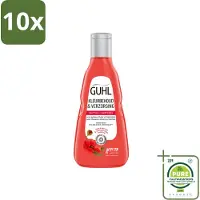 Guhl 10 x - Shampoo - Kleurbehoud & Verzorging - 250 ml - Grootverpakking - Vaatwasstrips - Kleurbehoud Haar - Gekleurd Haar Verzorging - Haar Verzorging - Haar Glans - Haar Verzorging