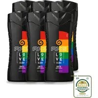 Axe 6 x – Bodywash – Unite Love Is Love – 250 ml - Wasstrips - Douchegel - Africa - Frisheid - Schuim - Reiniging