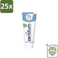 Zendium 25 x - Tandpasta - Fresh+ White - 75 ml - Wasstrips - Tandpasta - Frisse Adem - Witte Tanden - Natuurlijke Tandpasta - Fluoride