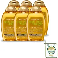 OGX 6 x - Apple Cider Vinegar - Shampoo - Clarify + Shine - 385 ml - Wasstrips - Apple Cider Vinegar Shampoo - Zuiverende Shampoo - Haar Glans - Haar Verfrissing - Haar Opfrissen