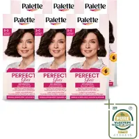 Schwarzkopf 6 x Poly Palette – Haarverf – 3-0 Zwartbruin – 115 ml - Wasstrips - Haarkleuring - Gloss - Zwart Bruin - Ammoniakvrij - Haarverf