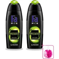 Fa 2 x Men - Douchegel - Speedster - Verfrissend & Energiek - Langdurig - 250 ml - Bulkverpakking - Douchegel mannen - Douchemop - Energie