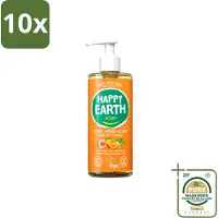 Happy Earth 10 x – Handzeep – 100% Natuurlijk Rose Petitgrain – 300 ml - Wasstrips - Handzeep - Natuurlijke Handzeep - Vegan Handzeep - Rose Petitgrain - Bloemige Geur