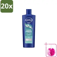 Andrélon 20 x – Shampoo – Marine Fresh Men – 400 ml - Bulkverpakking - Mannelijk haar reinigen - Douchemop - Vet haar verwijderen