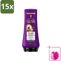 GLISS 15 x Conditioner Full Hair Wonder - 200 ml - Bulkverpakking - Haarversterking - Douchemop - Volume