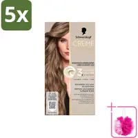 Schwarzkopf 5 x - Haarkleuring - Creme Supreme 7-16 - Cool Donker Asblond - 245g - Bulkverpakking - Koele asblond - Douchemop - Donker asblond