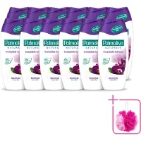 Palmolive 12 x Naturals - Douchecrème - Onweerstaanbaar Zacht - 250 ml - Bulkverpakking - Douchegel orchidee melk - Douchemop - Hydraterende douchegel