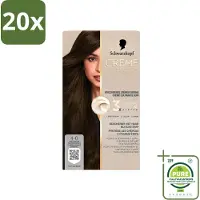 Schwarzkopf 20 x - Haarkleuring - Creme Supreme 4-0 - Natuurlijk Donkerbruin - 245g - Grootverpakking - Vaatwasstrips - Haarkleur - Donkerbruin - Haarkleuren - Haarverzorging - Haarkleuren Salon