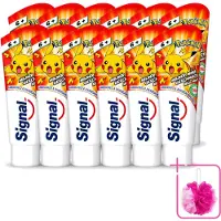 Signal 12 x - Pokémon - Tandpasta - Milde Munt Smaak - Anti-Tandsteen - Kinder 6+ Jaar - 75 ml - Bulkverpakking - Tandpasta voor kinderen - Douchemop - Anti-tandsteen tandpasta