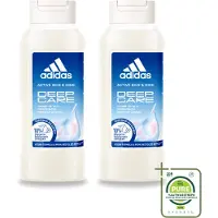 Adidas 2 x – Douchegel – Active Skin & Mind Deep Care – 250 ml - Grootverpakking - Vaatwasstrips - Hydratatie Na Sport - Huid Verzorging - Douchegel - Actieve Huid - Vegan Douchegel