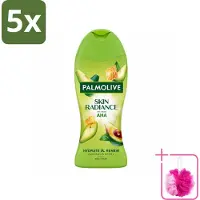 Palmolive 5 x – Douchegel – Skin Radiance Avocado Honey – 250 ml - Bulkverpakking - Douchegel - Douchemop - Exfoliatie