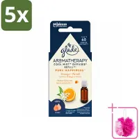 Glade 5 x - Mistnavulling Pure Happiness - Aromatherapie - 17,4 ml - Bulkverpakking - Aromatherapie - Douchemop - Geurverspreiding