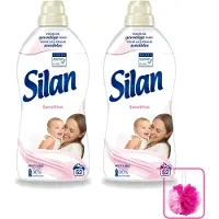 Silan 2 x – Wasverzachter – Sensitive – 1144 ml - Bulkverpakking - Wasverzachter - Douchemop - Gevoelige huid