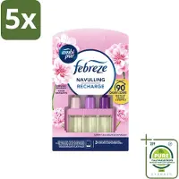 Ambi Pur 5 x - 3Volution - Navulling - Vleugje Bloesem - 20 ml - Grootverpakking - Vaatwasstrips - Geurverspreider - Frisheid - Bloesem - Geur - Geurwisseling