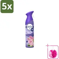 Febreze 5 x – Luchtspray – Mount Fuji Breeze – 185 ml - Bulkverpakking - Luchtverfrisser spray - Douchemop - Geurverwijdering